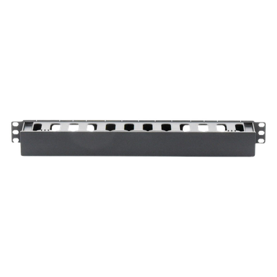 Organizador de Cables Horizontal / 1U / Rack 19" / Plástico ABS Resistente / Pintura Electrostática Negra