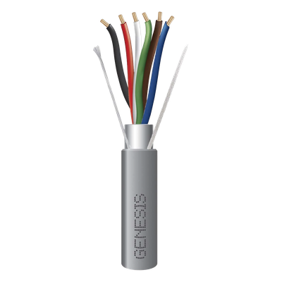 Cable Multiconductor Blindado Plenum / 6x22 AWG / 305 m (1000 ft) / Clasificación CMP-CL3P-FPLP / Color Gris
