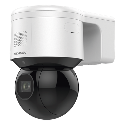 Domo PTZ IP / 4 Megapixel / 4X Zoom Óptico / IR EXIR 50 m (164 ft) / WDR 120 dB / AcuSense / Luz Estroboscópica y Sirena / PoE+ / IP66