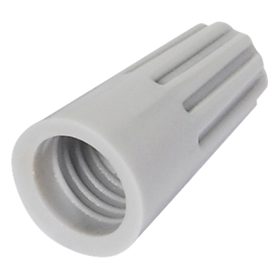 Capuchón de Cable Roscable / 18 AWG / Inserto Metálico / Paquete 25 piezas / Gris