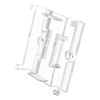 Soporte de Pared para Etiqueta Electrónica / Compatible 2.13" a 7.5" / Policarbonato Transparente / 37x36x10 mm / Diseño Modular