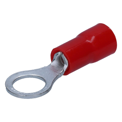 Terminal de Anillo Aislado / 3/16" / Calibre 22-16 AWG / Rojo / Paquete 25 piezas