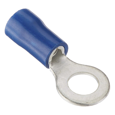 Terminal Tipo Ojo Aislada / 16-14 AWG / Ojo 3/16" (5.2 mm) / Azul / Paquete de 25 Piezas