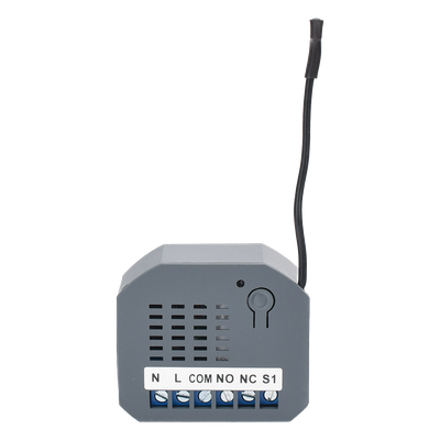 Micromódulo On/Off Z-Wave / Alimentación Universal 85-260V AC / Frecuencia 908.4 MHz / Contacto Seco 250V/3A / Compacto 44x38x17 mm (1.73x1.50x0.67 in)