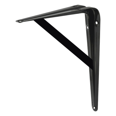 Ménsula de Acero Reforzado / 10" x 16" (25 x 40 cm) / Espesor 3.8 mm / Capacidad 250 kg / 6 Puntos de Sujeción / Pintura Electroestática