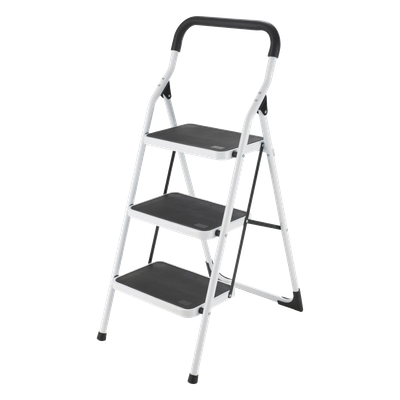 Escalera plegable tipo taburete / Acero / 160 kg / 1.2 - 2.1 m (3.9 - 6.9 ft) / 1.13 m (3.7 ft)