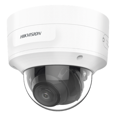 Domo IP / 4 Megapixel / Lente Mot. 2.7 a 13.5 mm / IR EXIR 40 m (131.2 ft) / IP66 / IK10 / DarkFighter / Audio y Alarma I/O / PoE+ / Micro SD / 4 Analíticos IA