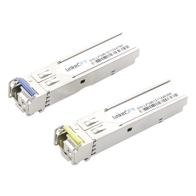 Transceptor SFP Industrial / Bidireccional 1310/1550 nm / 1.25 Gbps / Alcance 5 km (3.1 mi) / LC/UPC Simplex / Hot-Pluggable / DDM / -40 a 85 °C