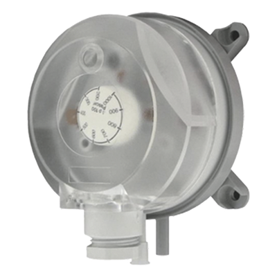 Interruptor de Presión Diferencial Ajustable / Rango 0.08 a 20 inH₂O (20 a 5000 Pa) / Contacto SPDT 1.5 A / IP54 / 1,000,000 Operaciones