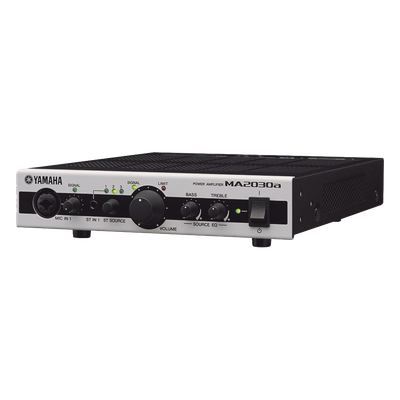 Mezclador Amplificador / 2 Canales / 30 W por Canal / 1 Zona / Baja y Alta Impedancia / 2 Entradas de Micrófono / Entrada Auxiliar