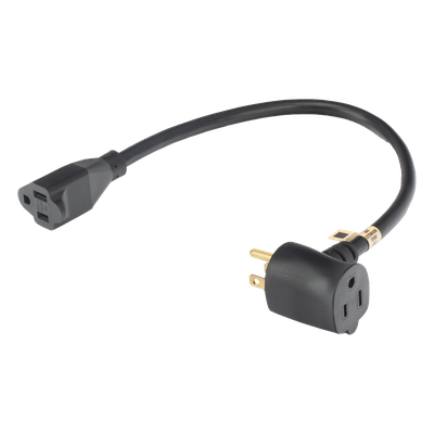 Extensión Eléctrica de Uso Rudo / 2 Salidas NEMA 5-15R / 30 cm / 14 AWG / 1800 W / 15 A