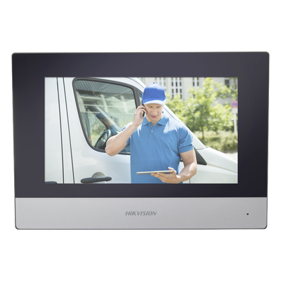 Monitor Híbrido IP WiFi Touch Screen / 7" / Resolución 1024x600 / PoE 802.3af / Audio Bidireccional / 8 Entradas de Alarma / Compatible 4 Hilos Analógicos