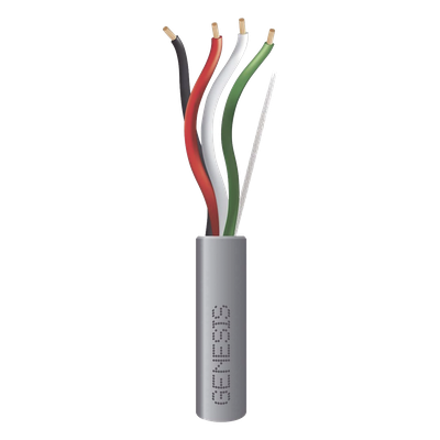 Cable para Alarma / 4 Conductores 16 AWG / 2 Pares / Riser / 152 m (500 ft) / Gris