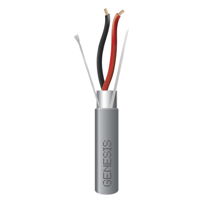 Cable para Alarma / 2 Conductores / 16 AWG / Blindado / Riser CMR-CL3R-FPLR-FT4 / 305 m (1000 ft) / Gris