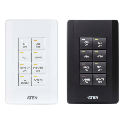 Teclado de control / 8 botones configurables / 14 combinaciones / Ethernet 10/100 / Montaje 1GANG / 4.58x2.78x1.53 in