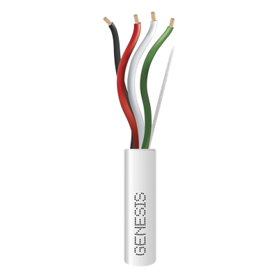 Cable para Alarma / 4x18 AWG / Riser / 305 m (1000 ft) / UL 1666 / FT4 / Blanco