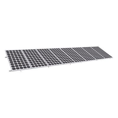 Montaje para Panel Solar / Riel 8 de 5.4 m (17.7 ft) / 1x8 Módulos 35 mm / Inclinación 20° a 45° / Resistencia Viento 136 km/h