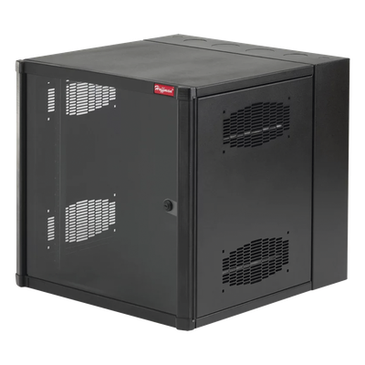 Gabinete de Pared 19 UR / 23.6in Ancho / 30in Profundidad / Ventana de Seguridad / Rieles Roscados #10-32 / Montaje sin Herramientas