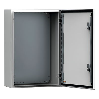 Gabinete de Uso Exterior / 500x400x260 mm / 19.7x15.7x10.2 in / IP66 NEMA 4/12/13 / IK10 / Acero 1.5 mm / Platina de Montaje