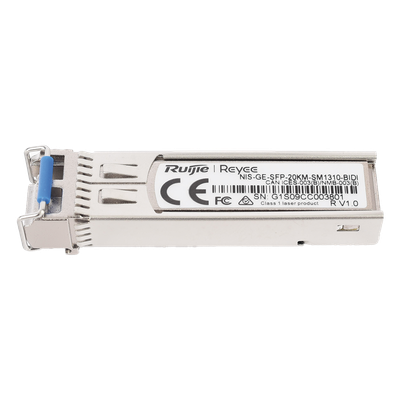 Transceptor SFP Industrial / BIDI Monomodo / 1 Gbps / 20 km (65616.80 ft) / TX 1310 nm / RX 1550 nm / Hot Swapping / -40° a 85° C