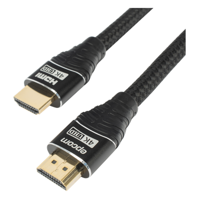Cable HDMI / 1m (3.28 ft) / 18Gbps / 4K@60Hz / 24K Oro / 30AWG / 7.3mm / Redondo