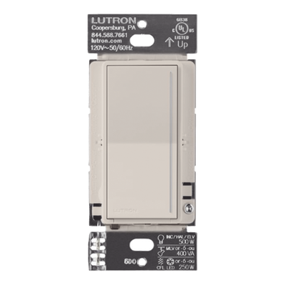 Atenuador de Pared Táctil / LED+ 250 W / 3 Vías / Neutro Requerido / RadioRA 3 / Taupe