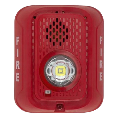 Sirena con Estrobo LED / 2 Hilos / Candela Seleccionable hasta 185 cd / 24 Vcd / Montaje en Pared