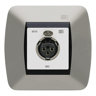 Módulo de Pared XLR / 60 mm / Alimentación Phantom 0-48 VDC / Balanceado/No Balanceado / Chasis Zincado / Blanco