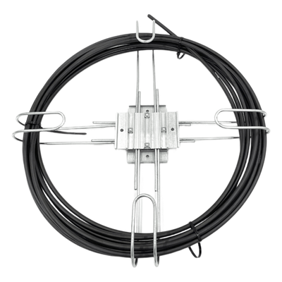 Raqueta de Almacenamiento de Cable / Poste 300-600 mm / 1-2 ft / Cable ADSS 10-14 mm / Aluminio y Acero Inoxidable