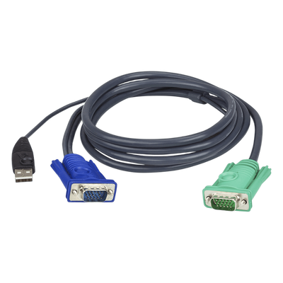 Cable KVM / USB Tipo A / VGA HD15 / SPHD / 1.8 m (6 ft)
