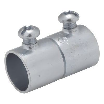 Cople para Pared Delgada / 1/2 in / Acero Galvanizado / Tornillo de Fijación / 1.496 in (0.124 ft) de Longitud
