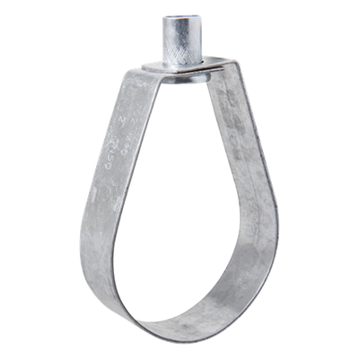 Abrazadera Tipo Pera / 1 1/2" (50 mm) / Carga 236 kg / Tuerca 3/8" / Monobloque Sin Tornillos / Cincado Electrolítico 5 micras