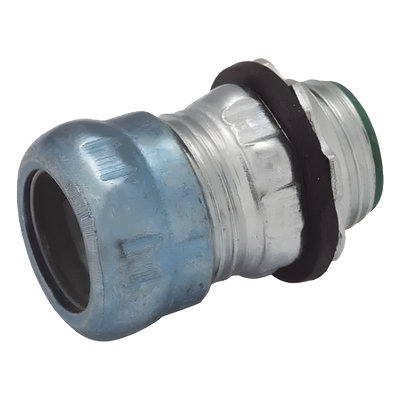 Conector de Compresión / Acero Galvanizado / 1 1/2 in / Impermeable / Pared Delgada