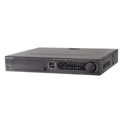DVR Pentahíbrido / 64 Canales Totales / 8 Megapixel (4K) / 4 Bahías HDD / RAID 0,1,5,6,10 / AcuSense / 16 Entradas de Alarma