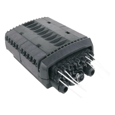 Caja de Distribución de Fibra Óptica / 24 Empalmes / 16 Puertos SC/APC / IP68 / IK10 / Splitter 1x8 Incluido / Entierro Directo