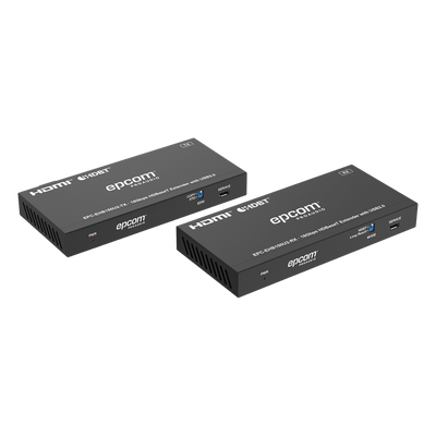 Extensor HDMI con KVM / 4K@60Hz 4:4:4 / 150m (492 pies) en 1080p / 120m (394 pies) en 4K / HDBaseT / USB 2.0 / IR Bidireccional / POC / EDID