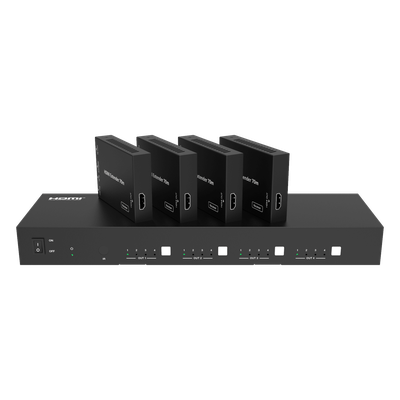 Extensor HDMI 4x4 / 18 Gbps / 4K@60Hz 4:4:4 / 70 m (230 ft) CAT6 / HDR10 / Dolby Vision / Web GUI