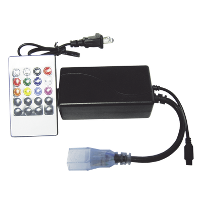 Adaptador de Manguera LED / Control Remoto RGB / IP65 / 12V DC / 120° / 150W / Interior-Exterior