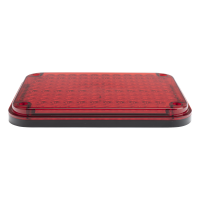 Luz de Advertencia LED / 104 LED de Alta Intensidad / 9x7 Pulgadas / 12 VCC / 10 Modos de Destello / Color Rojo / Montaje Permanente