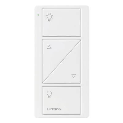 Control Inalámbrico de Iluminación / 4 Botones / RF 431-437 MHz / Alcance 18 m (59 ft) / Batería 10 Años / Blanco Brillante