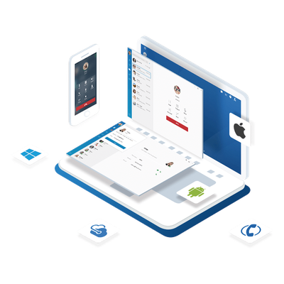 PBX Cloud / 5 Extensiones Enterprise / 5 Llamadas Simultáneas / VoIP HD / 500 Min Grabación / App Móvil y Web / CRM Integrado