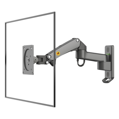 Soporte de Pared para Monitor / 17" a 35" / Carga 12 Kg (26.4 lbs) / VESA 75x75 y 100x100 / Inclinación -30° a +85° / Rotación 360° / Acero