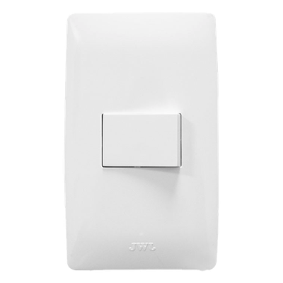 Apagador Escalera Sencillo / 127 V~60 Hz / 10 A / 11.8 x 7.8 x 3 cm / 4.6 x 3.1 x 1.2 in / Blanco