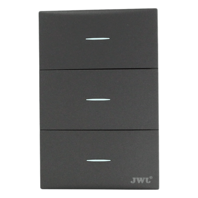 Placa de Interruptores / 3 Sencillos / 10 A / 127 V / 60 Hz / Policarbonato