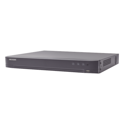 DVR Pentahíbrido / 16 Canales / 8 TURBOHD + 8 IP / 8 Megapixel (4K) / Audio Bidireccional Coaxitron / Reconocimiento Facial / AcuSense / H.265+ / 1 Bahía HDD 10 TB