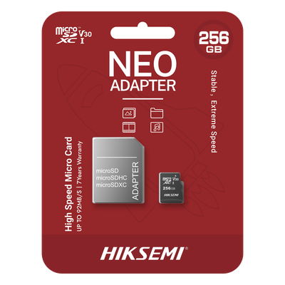 Memoria microSDXC / 256 GB / Clase 10 / Lectura 92 MB/s / Escritura 50 MB/s / NAND TLC / Resistente Agua y Golpes / Adaptador SD Incluido
