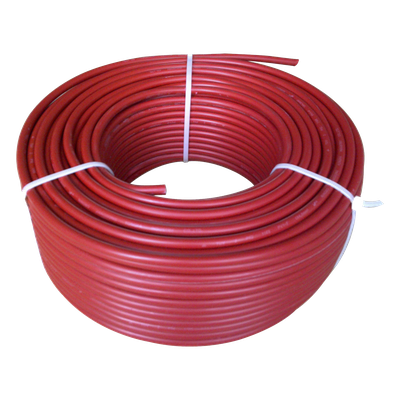 Cable Fotovoltaico / 4 mm² (12 AWG) / 1,800 Vcc / XLPE Termoestable / Bobina 100 m (328 ft) / Rojo / -20°C a 75°C