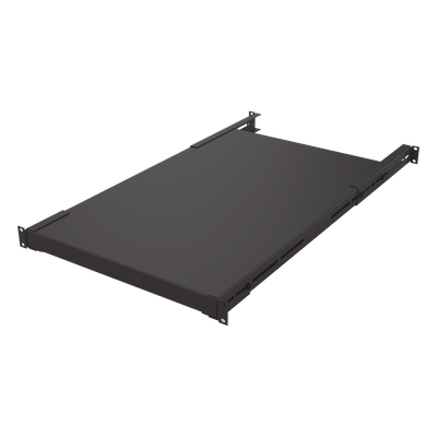 Charola para Rack 19 in / Profundidad Ajustable 495 a 965 mm / Carga 110 kg / 3U / Doble Fijación / Color Negro