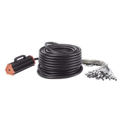 Stagebox Multipar / 32 Canales XLR Hembra + 8 Canales XLR Macho / Cable 45 m (147.6 ft) / Contactos Chapados en Oro / Carcasa Acero Inoxidable / 20 A 250 V
