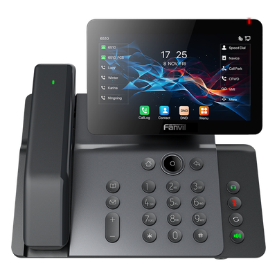 Teléfono IP Ejecutivo / 20 Líneas SIP / Pantalla Táctil IPS 7" / Wi-Fi 6 / Bluetooth 5.4 / Handset Inalámbrico / PoE / Gigabit Dual Ethernet